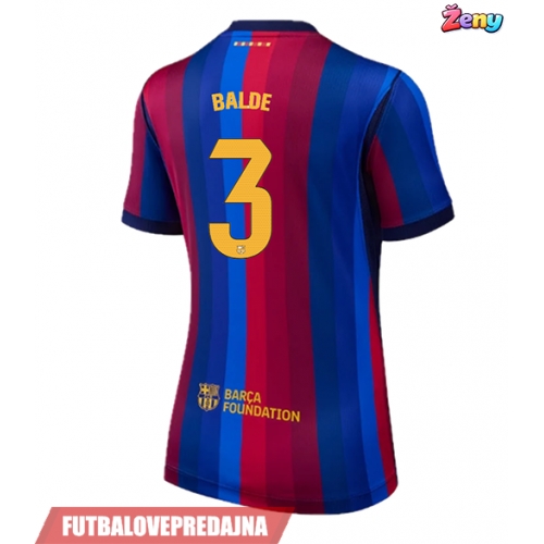 Lacne Ženy Futbalové dres Barcelona Alejandro Balde #3 2026-27 Krátky Rukáv - Domáci